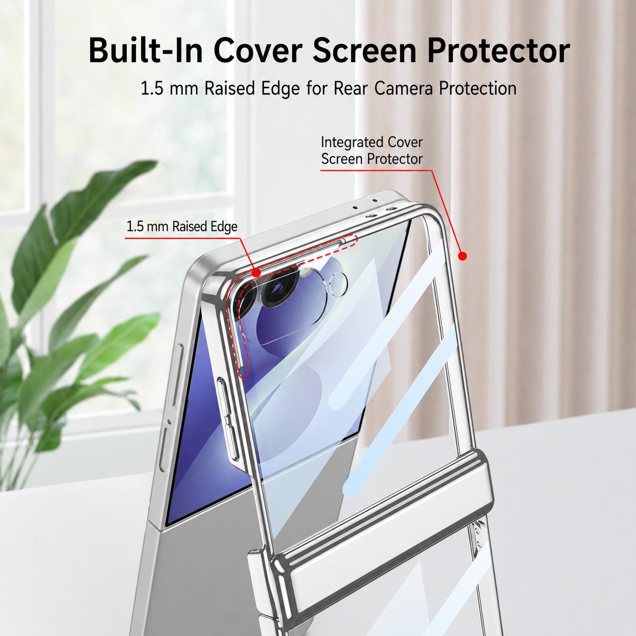 For Galaxy Z Flip8 5G GKK Integrated Triumph Phantom Magnetic Phone Case with Holder(Champagne Gold)