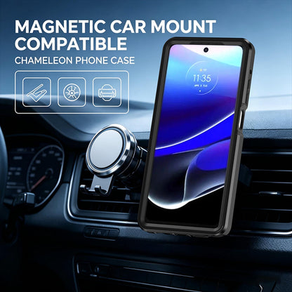 For Motorola Moto G Stylus 5G 2026 Silicone Magnetic Anti-drop Protective Phone Case with 360 Rotating Holder(Black)