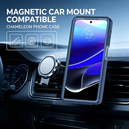 For Motorola Moto G Stylus 5G 2026 Silicone Magnetic Anti-drop Protective Phone Case with 360 Rotating Holder(Blue)