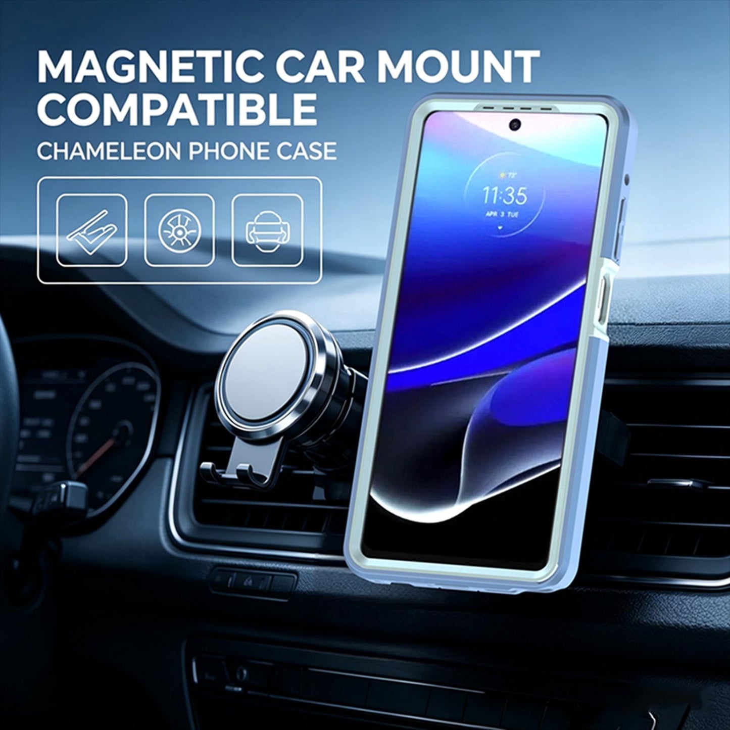 For Motorola Moto G Stylus 5G 2026 Silicone Magnetic Anti-drop Protective Phone Case with 360 Rotating Holder(Light Blue)