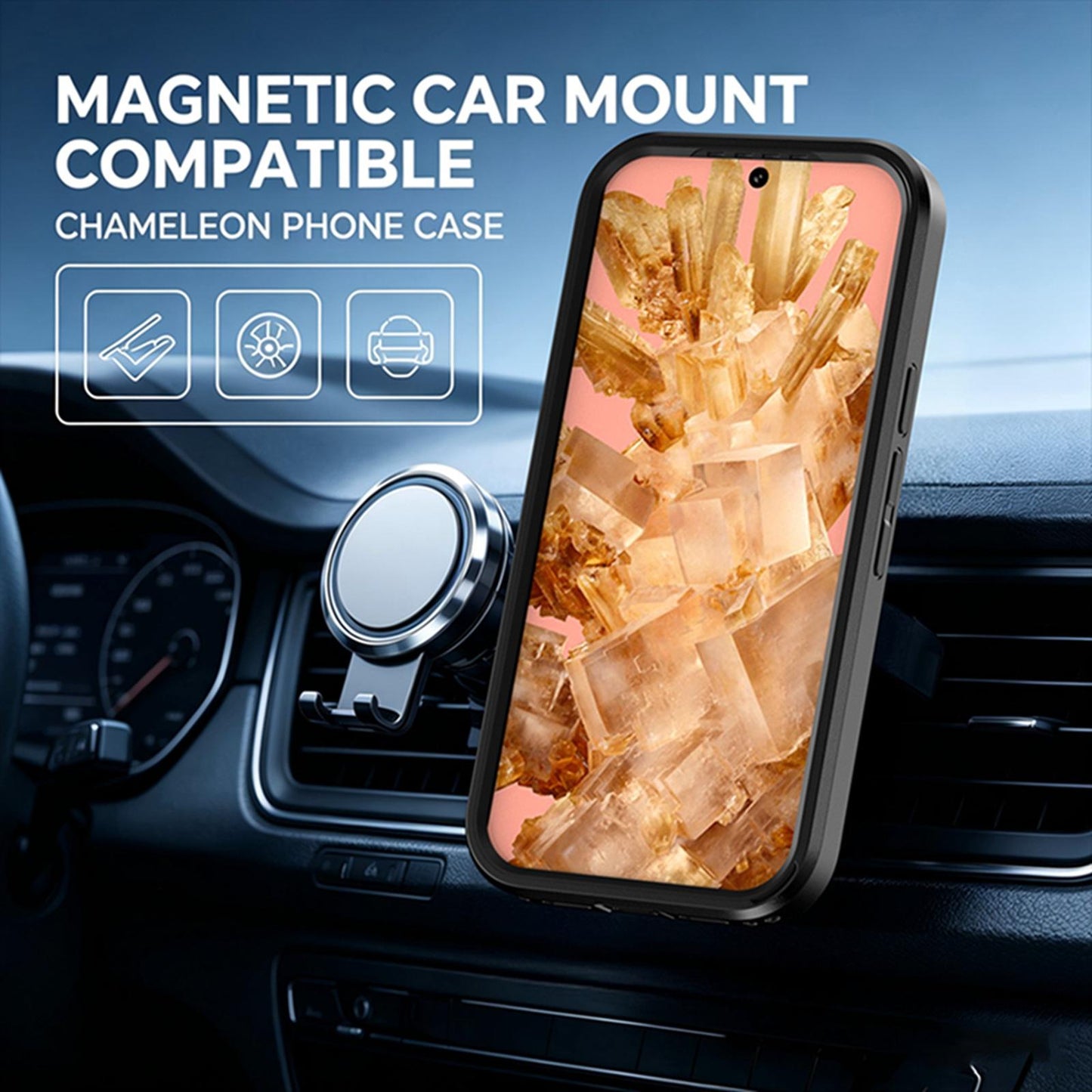 For Google Pixel 10a Silicone Magnetic Anti-drop Protective Phone Case with 360 Rotating Holder(Black)