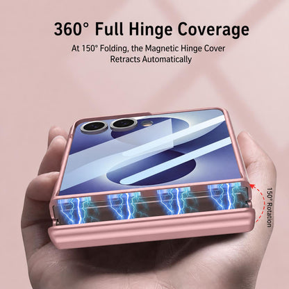 For Galaxy Z Flip8 5G GKK Integrated Magnetic Full Coverage Flip Phone Case(Green)