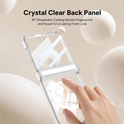 For Galaxy Z Flip8 5G GKK Integrated Folding Transparent Magnetic Phone Case(Transparent)