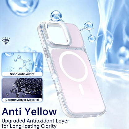 For iPhone 16 Pro Max Chameleon Gen2 Lens Cover Kickstand Magnetic Phone Case - White - EDA010044501A
