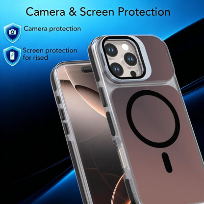 For iPhone 16 Pro Max Chameleon Gen2 Lens Cover Kickstand Magnetic Phone Case - Black - EDA010044501C