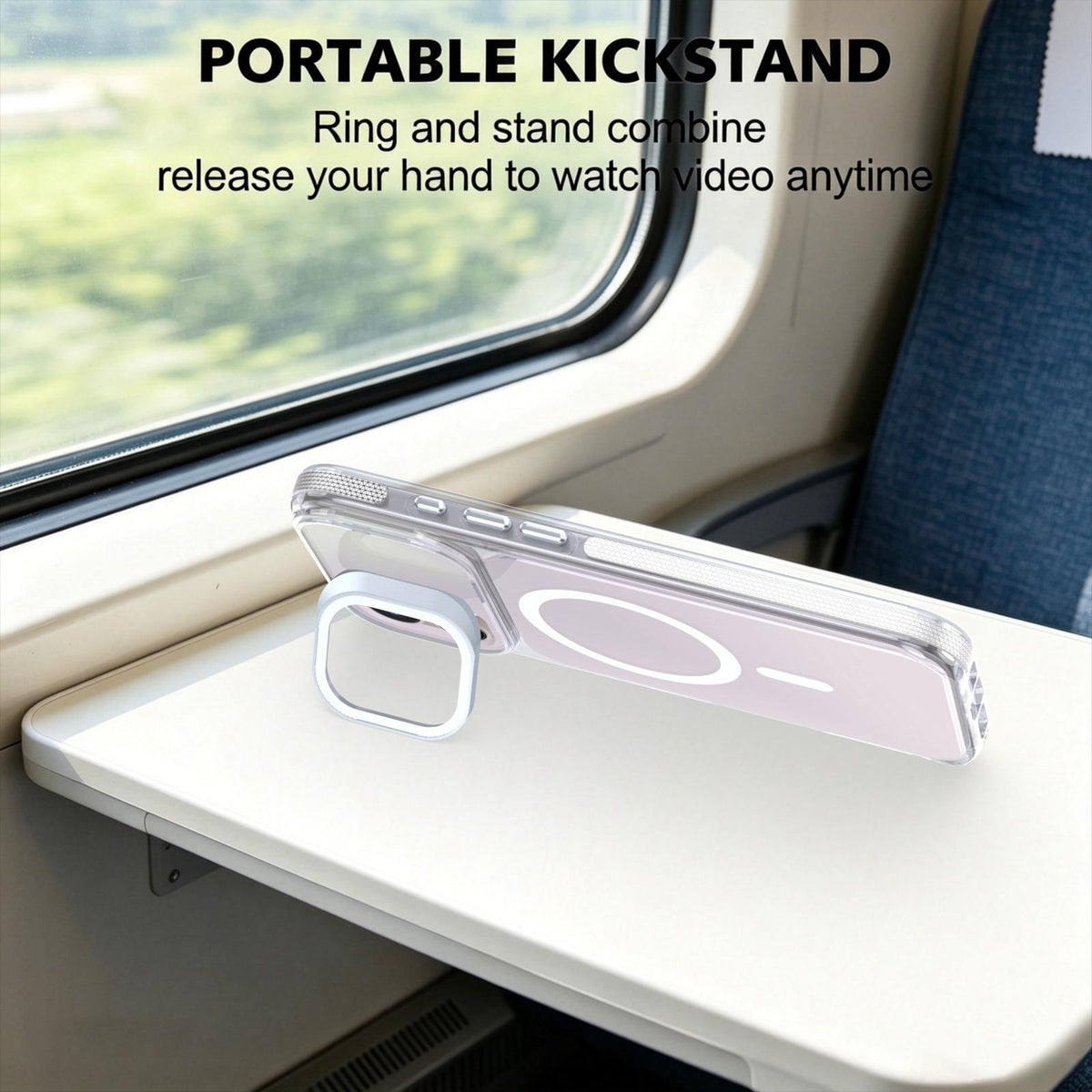 For iPhone 16 Plus Chameleon Gen2 Lens Cover Kickstand Magnetic Phone Case - White - EDA010044503A