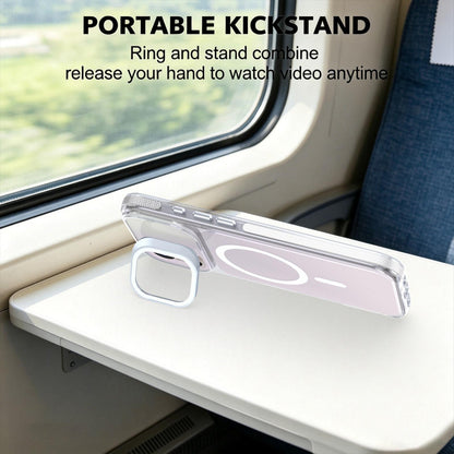 For iPhone 16 Plus Chameleon Gen2 Lens Cover Kickstand Magnetic Phone Case - White - EDA010044503A