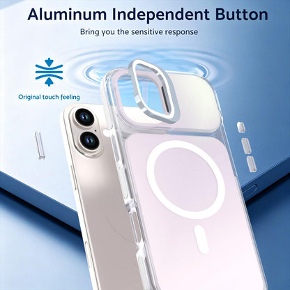 For iPhone 16 Plus Chameleon Gen2 Lens Cover Kickstand Magnetic Phone Case - White - EDA010044503A