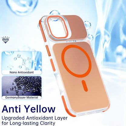 For iPhone 16 Plus Chameleon Gen2 Lens Cover Kickstand Magnetic Phone Case - Orange - EDA010044503B