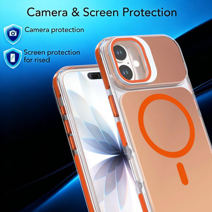 For iPhone 16 Plus Chameleon Gen2 Lens Cover Kickstand Magnetic Phone Case - Orange - EDA010044503B