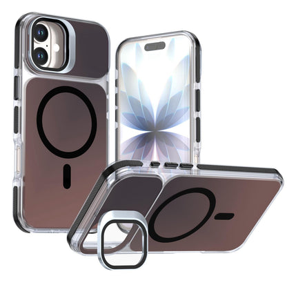 For iPhone 16 Plus Chameleon Gen2 Lens Cover Kickstand Magnetic Phone Case - Black - EDA010044503C