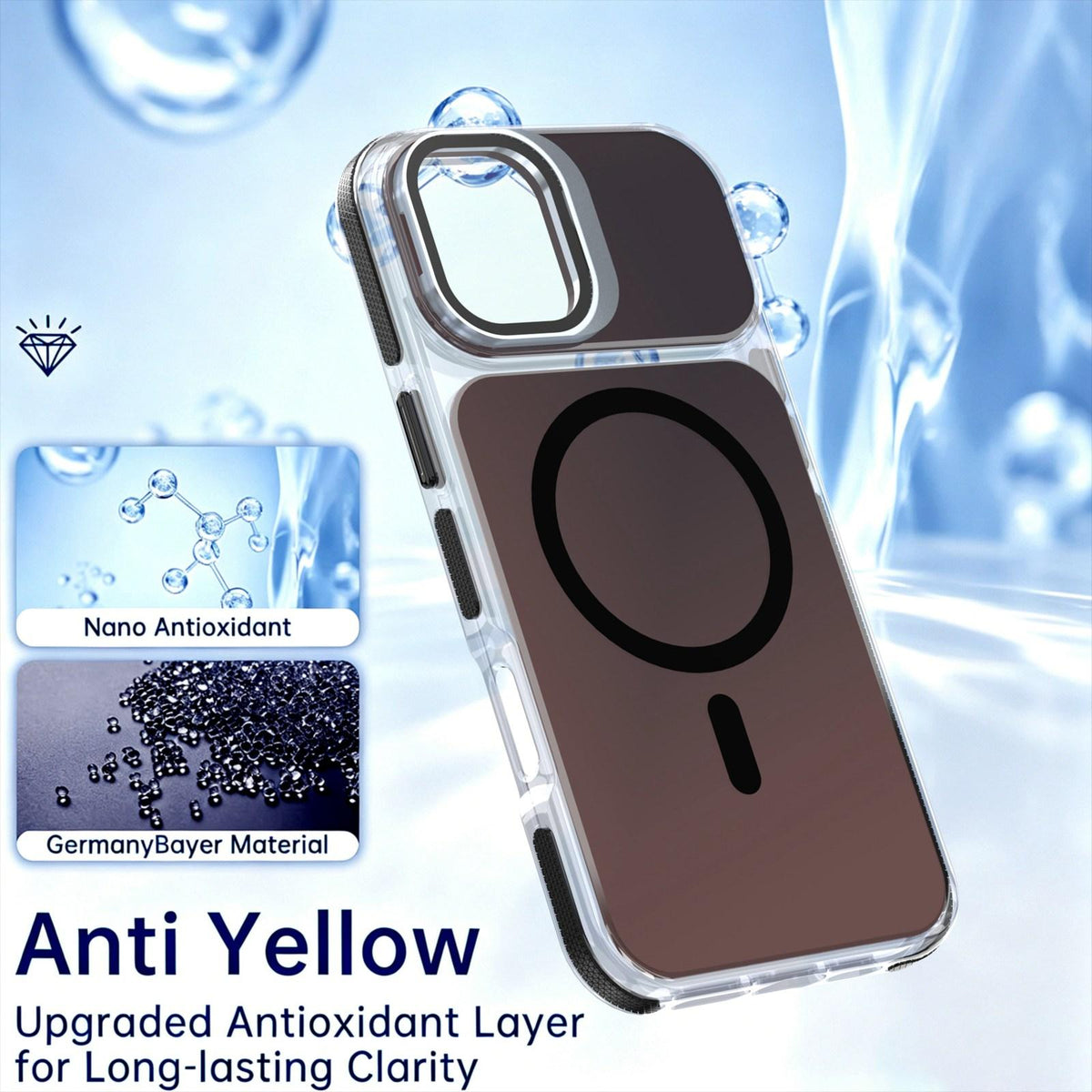 For iPhone 16 Plus Chameleon Gen2 Lens Cover Kickstand Magnetic Phone Case - Black - EDA010044503C