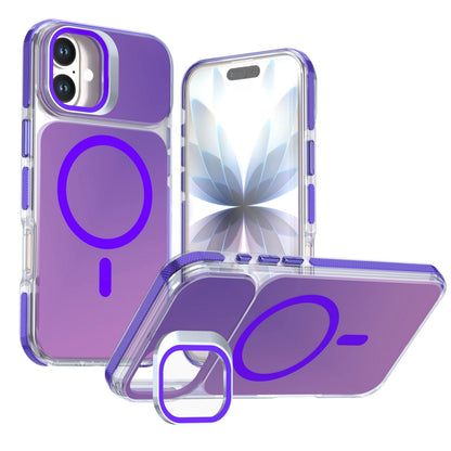 For iPhone 16 Plus Chameleon Gen2 Lens Cover Kickstand Magnetic Phone Case - Purple - EDA010044503D