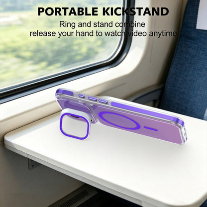 For iPhone 16 Plus Chameleon Gen2 Lens Cover Kickstand Magnetic Phone Case - Purple - EDA010044503D