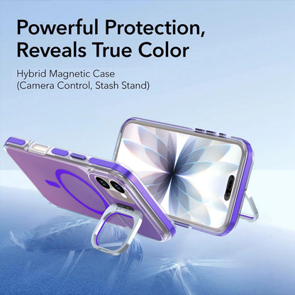 For iPhone 16 Plus Chameleon Gen2 Lens Cover Kickstand Magnetic Phone Case - Purple - EDA010044503D