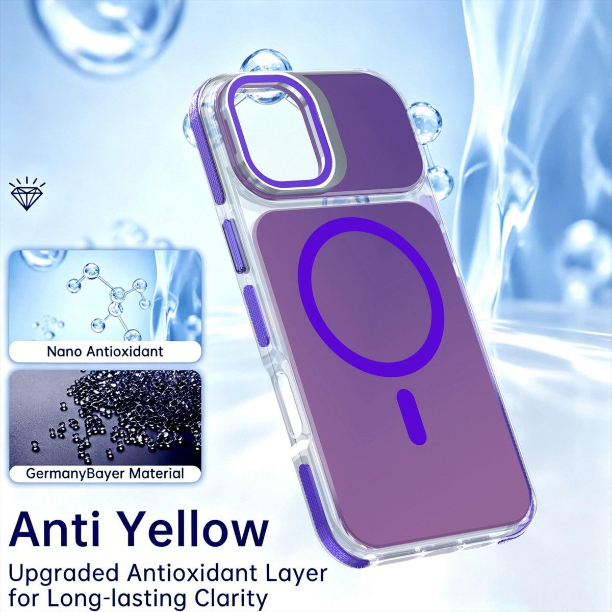 For iPhone 16 Plus Chameleon Gen2 Lens Cover Kickstand Magnetic Phone Case - Purple - EDA010044503D