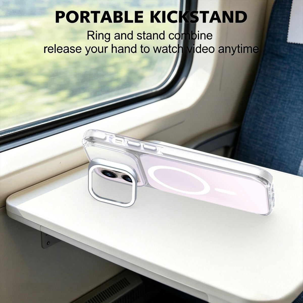 For iPhone 14 Pro Max Chameleon Gen2 Lens Cover Kickstand Magnetic Phone Case - White - EDA010044511A
