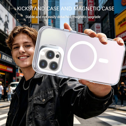 For iPhone 14 Pro Max Chameleon Gen2 Lens Cover Kickstand Magnetic Phone Case - White - EDA010044511A