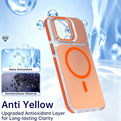 For iPhone 14 Pro Max Chameleon Gen2 Lens Cover Kickstand Magnetic Phone Case - Orange - EDA010044511B