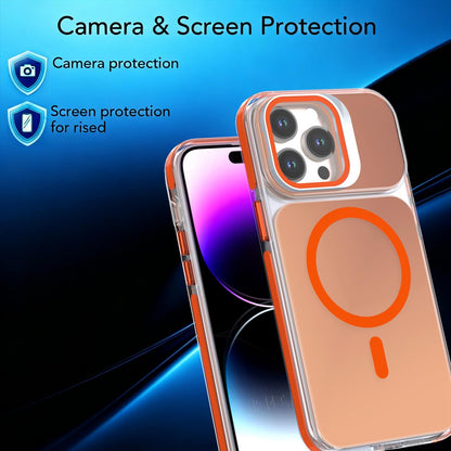 For iPhone 14 Pro Max Chameleon Gen2 Lens Cover Kickstand Magnetic Phone Case - Orange - EDA010044511B