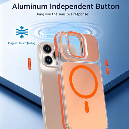 For iPhone 14 Pro Max Chameleon Gen2 Lens Cover Kickstand Magnetic Phone Case - Orange - EDA010044511B