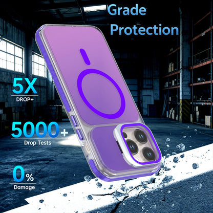 For iPhone 14 Pro Max Chameleon Gen2 Lens Cover Kickstand Magnetic Phone Case - Purple - EDA010044511D