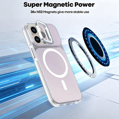 For iPhone 13 Pro Chameleon Gen2 Lens Cover Kickstand Magnetic Phone Case - White - EDA010044513A