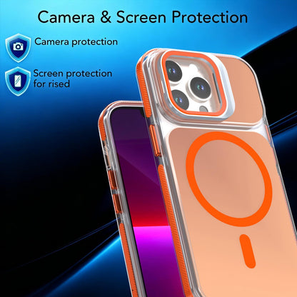 For iPhone 13 Pro Chameleon Gen2 Lens Cover Kickstand Magnetic Phone Case - Orange - EDA010044513B