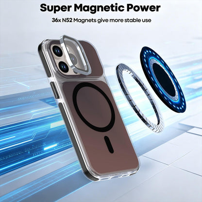 For iPhone 13 Pro Chameleon Gen2 Lens Cover Kickstand Magnetic Phone Case - Black - EDA010044513C