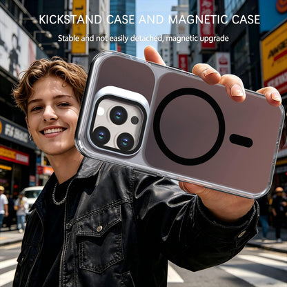 For iPhone 13 Pro Chameleon Gen2 Lens Cover Kickstand Magnetic Phone Case - Black - EDA010044513C