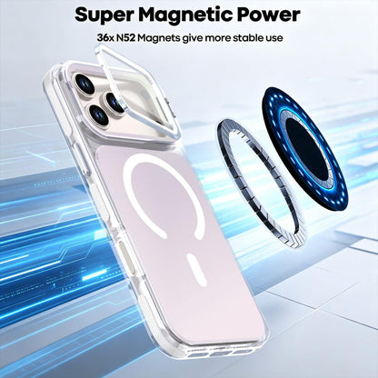 For iPhone 17 Pro Max Chameleon Gen2 Lens Cover Kickstand Magnetic Phone Case - White - EDA010044517A