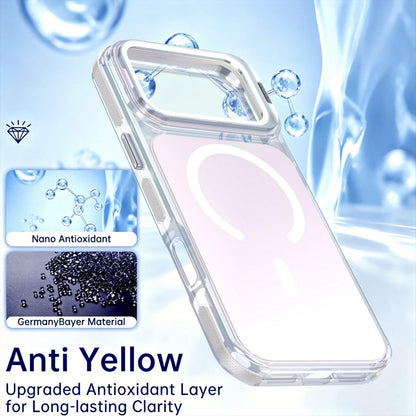For iPhone 17 Pro Max Chameleon Gen2 Lens Cover Kickstand Magnetic Phone Case - White - EDA010044517A