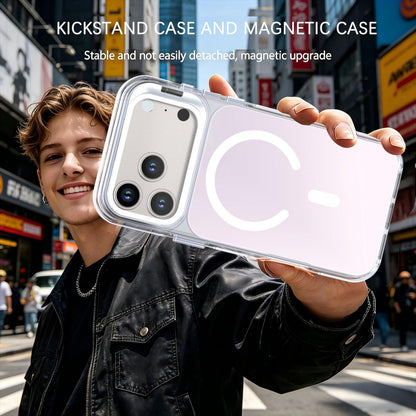 For iPhone 17 Pro Max Chameleon Gen2 Lens Cover Kickstand Magnetic Phone Case - White - EDA010044517A