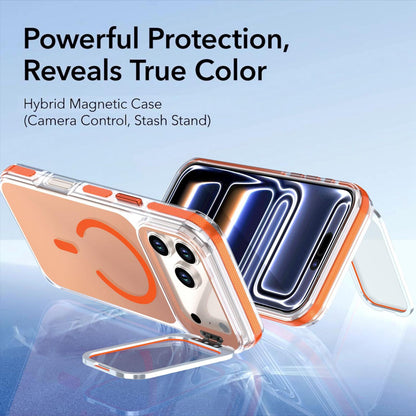For iPhone 17 Pro Max Chameleon Gen2 Lens Cover Kickstand Magnetic Phone Case - Orange - EDA010044517B