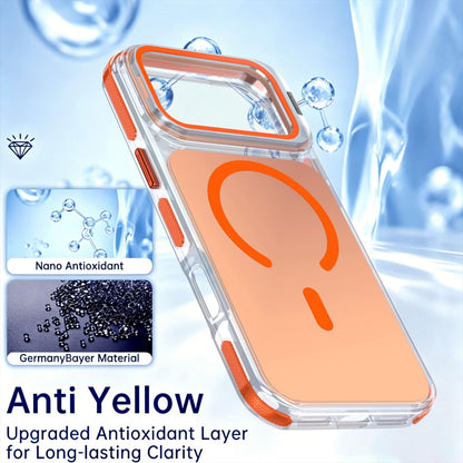 For iPhone 17 Pro Max Chameleon Gen2 Lens Cover Kickstand Magnetic Phone Case - Orange - EDA010044517B