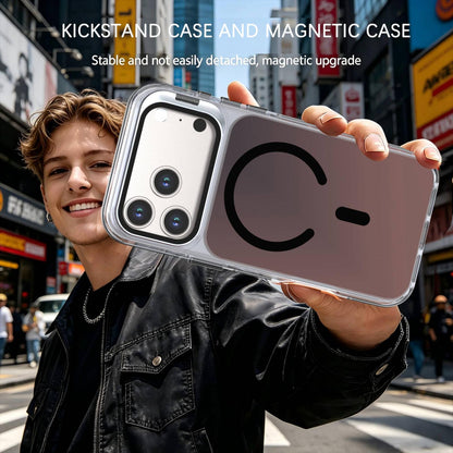 For iPhone 17 Pro Max Chameleon Gen2 Lens Cover Kickstand Magnetic Phone Case - Black - EDA010044517C