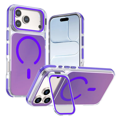 For iPhone 17 Pro Max Chameleon Gen2 Lens Cover Kickstand Magnetic Phone Case - Purple - EDA010044517D
