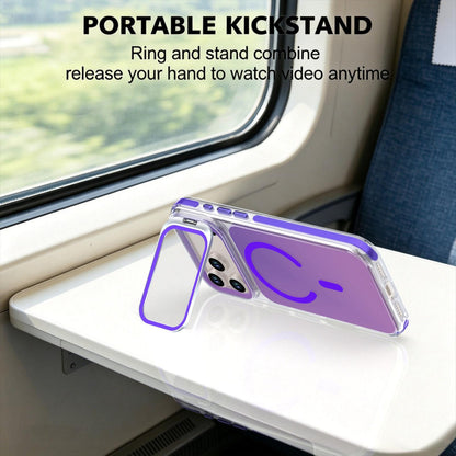 For iPhone 17 Pro Max Chameleon Gen2 Lens Cover Kickstand Magnetic Phone Case - Purple - EDA010044517D