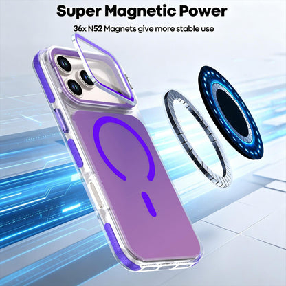 For iPhone 17 Pro Max Chameleon Gen2 Lens Cover Kickstand Magnetic Phone Case - Purple - EDA010044517D