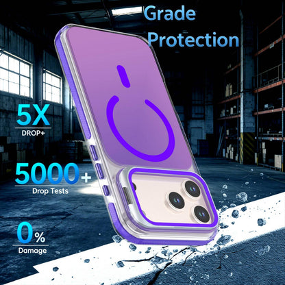 For iPhone 17 Pro Max Chameleon Gen2 Lens Cover Kickstand Magnetic Phone Case - Purple - EDA010044517D