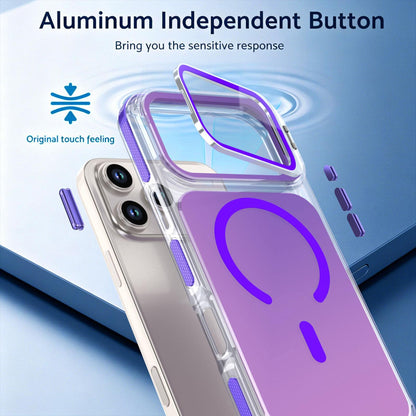 For iPhone 17 Pro Max Chameleon Gen2 Lens Cover Kickstand Magnetic Phone Case - Purple - EDA010044517D
