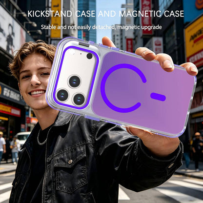 For iPhone 17 Pro Max Chameleon Gen2 Lens Cover Kickstand Magnetic Phone Case - Purple - EDA010044517D