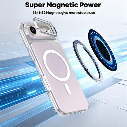For iPhone Air Chameleon Gen2 Lens Cover Kickstand Magnetic Phone Case - White - EDA010044520A