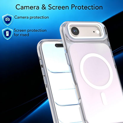 For iPhone Air Chameleon Gen2 Lens Cover Kickstand Magnetic Phone Case - White - EDA010044520A