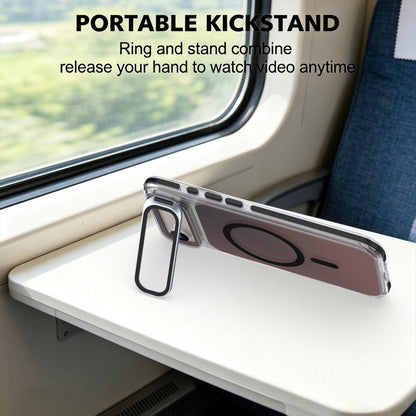 For iPhone Air Chameleon Gen2 Lens Cover Kickstand Magnetic Phone Case - Black - EDA010044520C