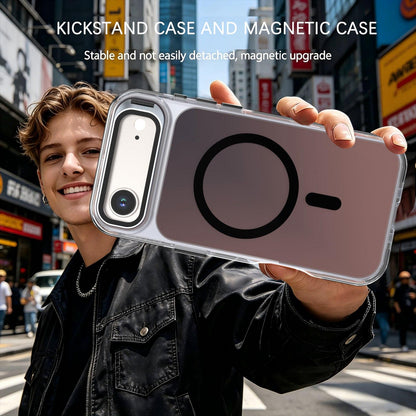 For iPhone Air Chameleon Gen2 Lens Cover Kickstand Magnetic Phone Case - Black - EDA010044520C