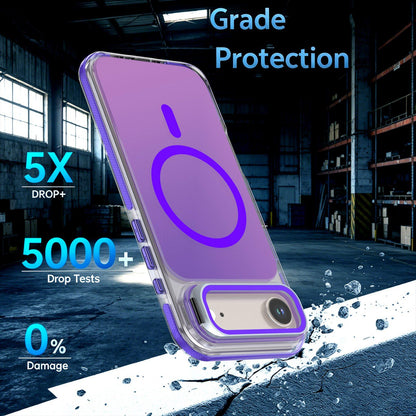 For iPhone Air Chameleon Gen2 Lens Cover Kickstand Magnetic Phone Case - Purple - EDA010044520D