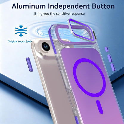 For iPhone Air Chameleon Gen2 Lens Cover Kickstand Magnetic Phone Case - Purple - EDA010044520D