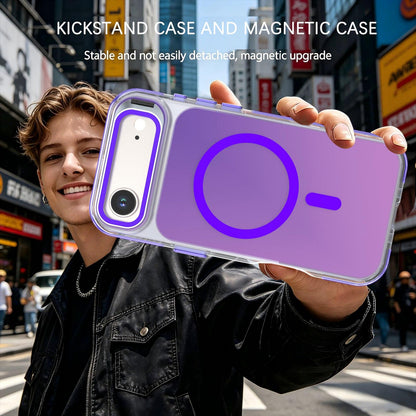 For iPhone Air Chameleon Gen2 Lens Cover Kickstand Magnetic Phone Case - Purple - EDA010044520D