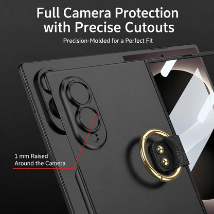 For Galaxy Z Fold8 5G GKK Integrated Ultra-thin PC Full Coverage Phone Case with Ring Holder(Black)